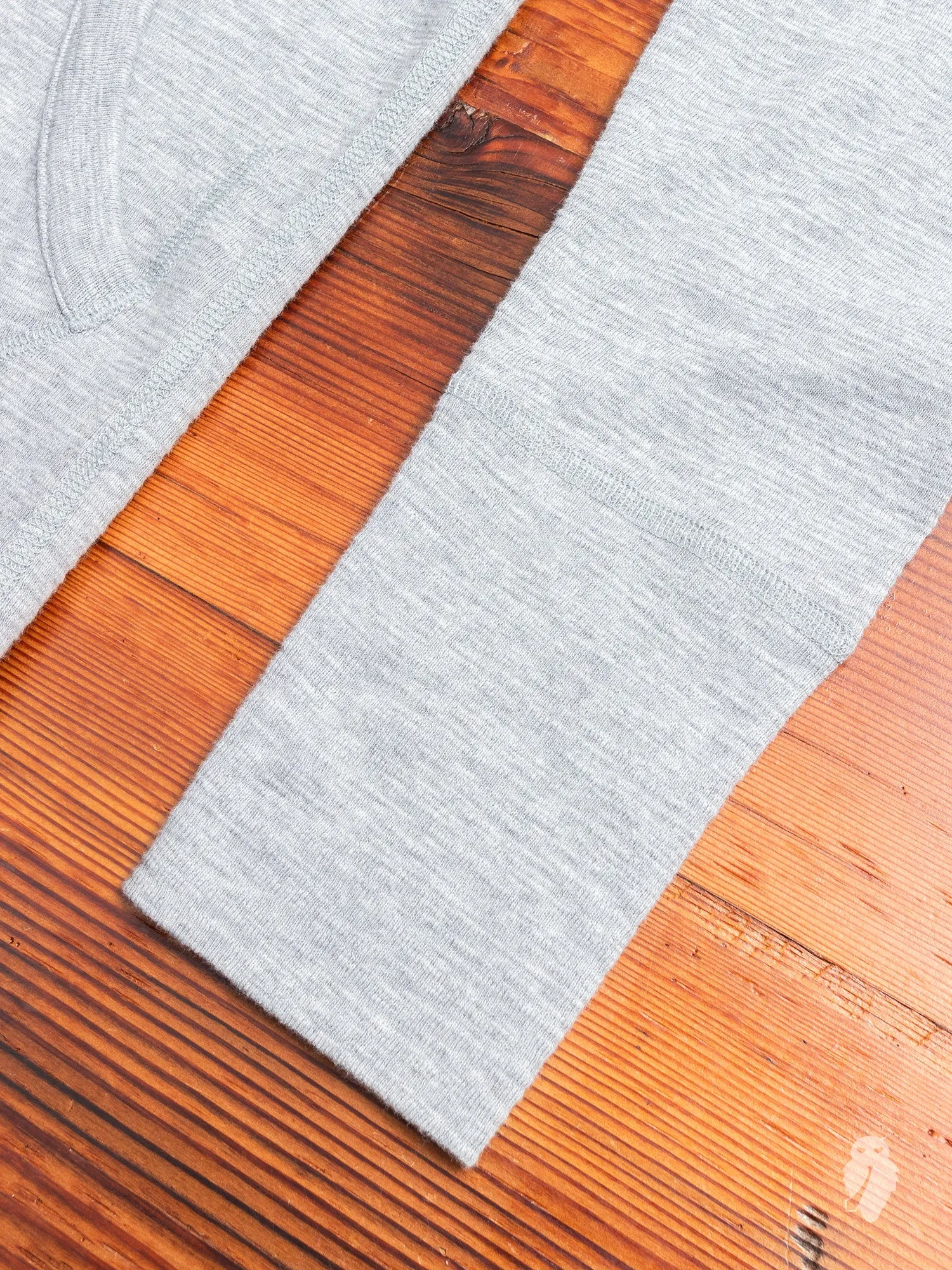 1x1 Slub Zip Hoodie in Heather Grey