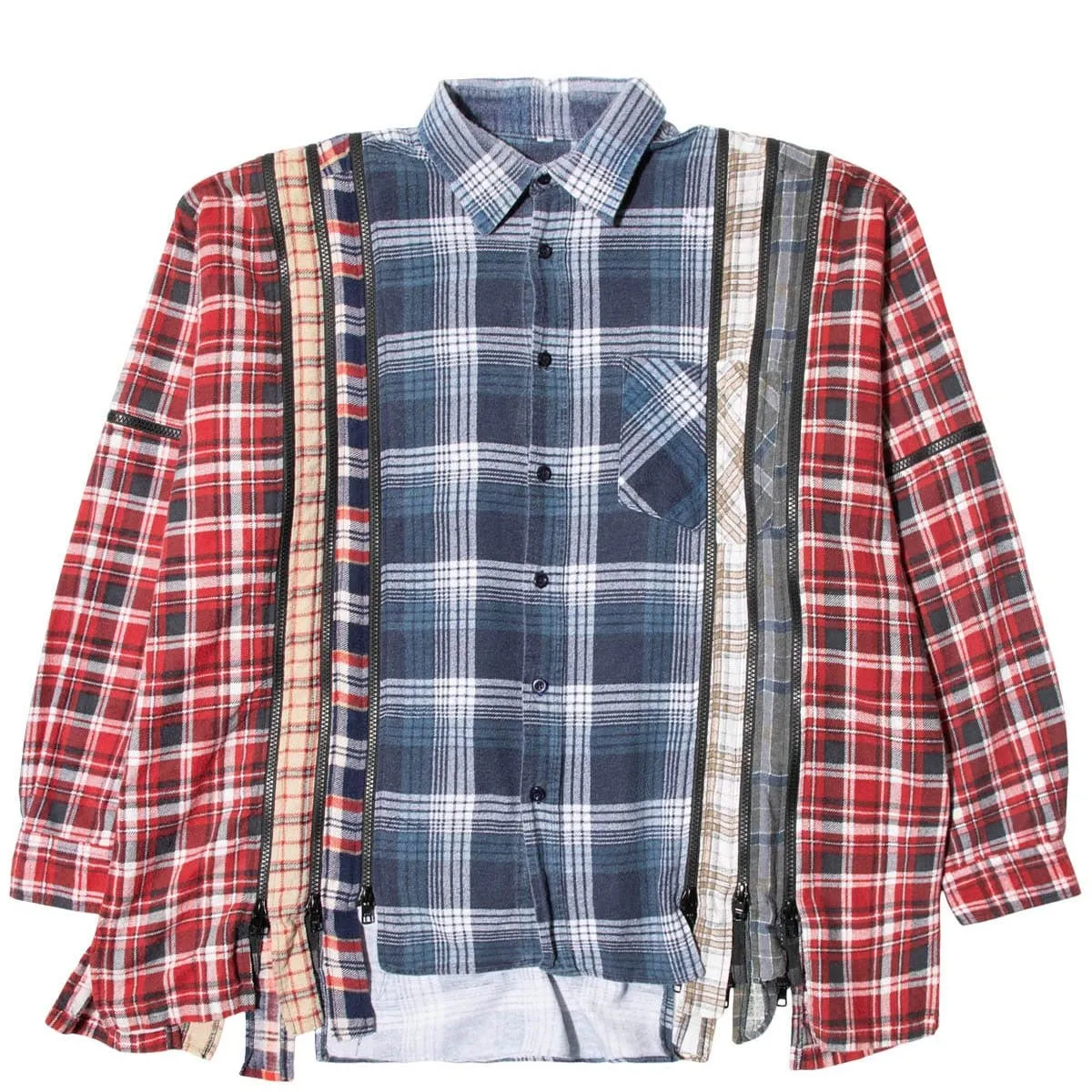 7 CUTS ZIPPED WIDE FLANNEL SHIRT SS21 19