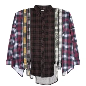 7 CUTS ZIPPED WIDE FLANNEL SHIRT SS21 1