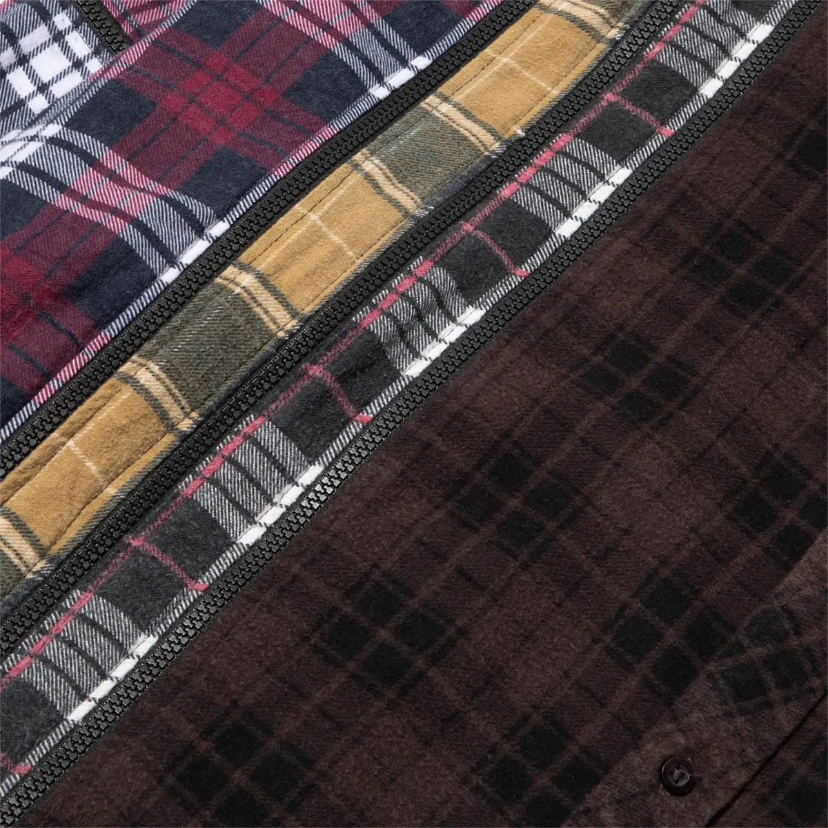 7 CUTS ZIPPED WIDE FLANNEL SHIRT SS21 1