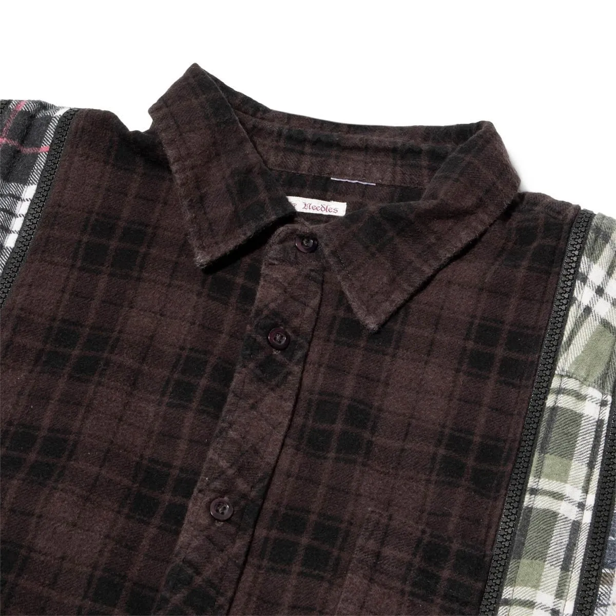 7 CUTS ZIPPED WIDE FLANNEL SHIRT SS21 1