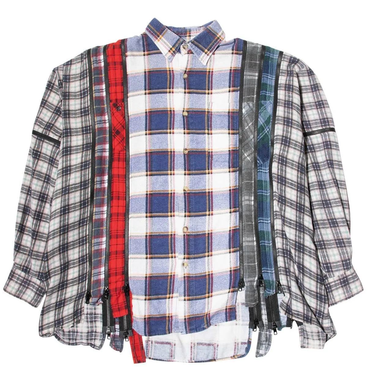 7 CUTS ZIPPED WIDE FLANNEL SHIRT SS21 3