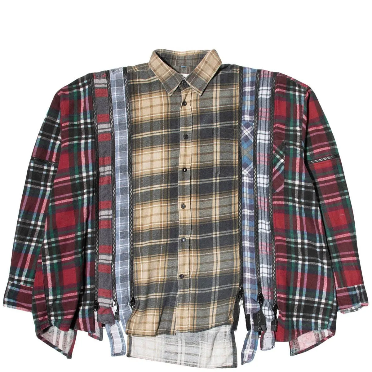 7 CUTS ZIPPED WIDE FLANNEL SHIRT SS21 4