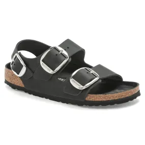 Birkenstock Milano Big Buckle Black Oiled Women's