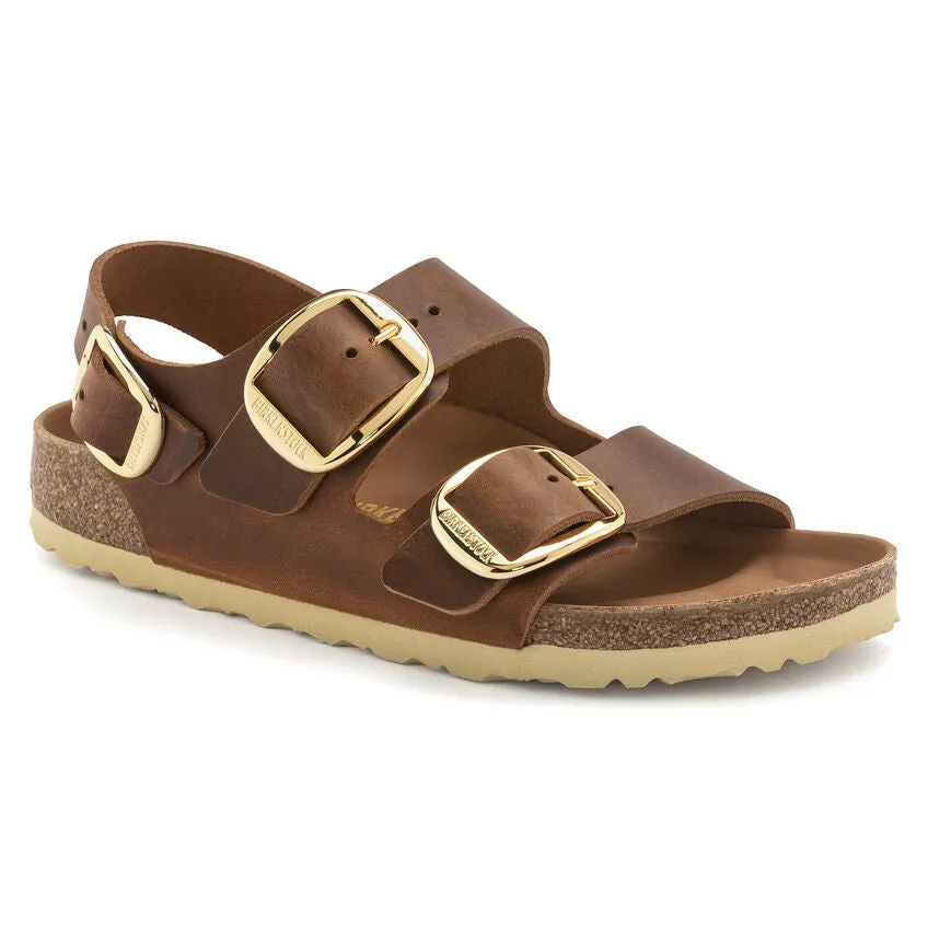 Birkenstock Milano Big Buckle Sandal - Cognac