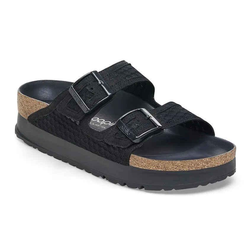 Birkenstock Women's Arizona Flex Platform Synthetics (Black)