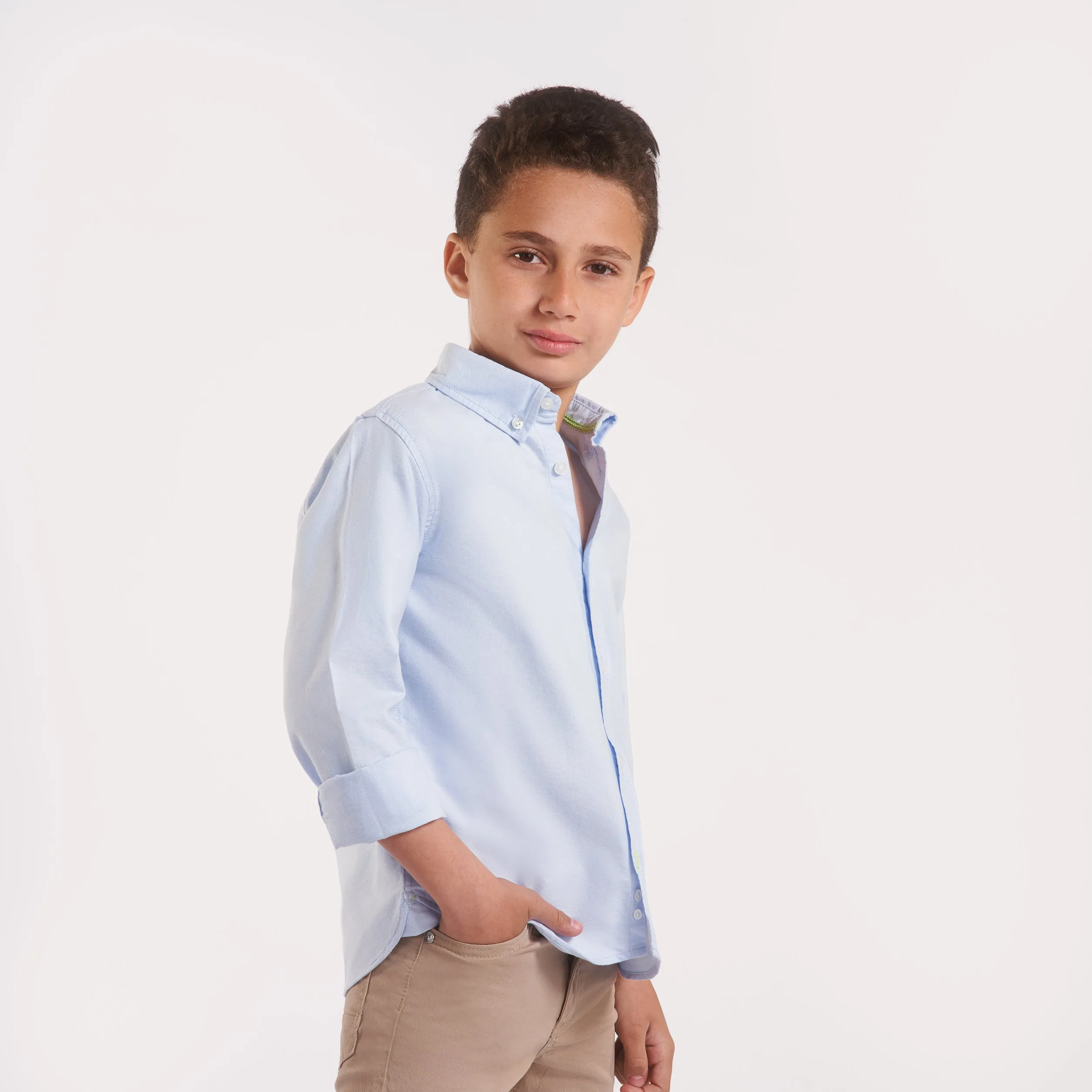 Boys Long sleeves Oxford shirt(110)