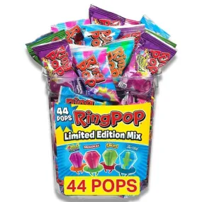 Ring Pop Lollipop Candy, Assorted Variety Pack - 0.5 Oz - 44 Ct